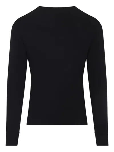 Tom Ford Long-sleeved Henley Top With Buttoned Placket And Fitted Silhouette