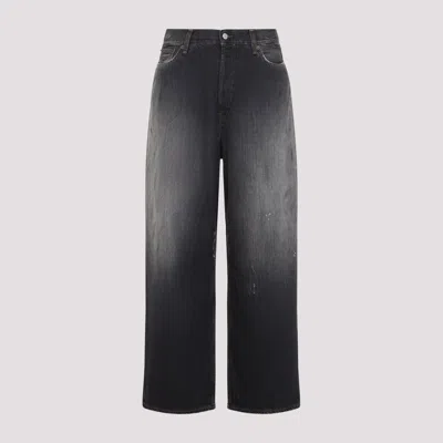 Acne Studios Trafalgar Wide Leg Jeans With Faded Effect In Black