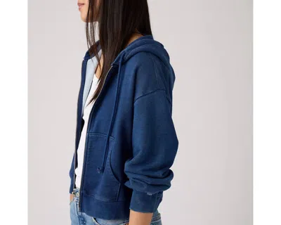 Levi's Heritage Full Zip Hoodie Sweatshirt In Blue
