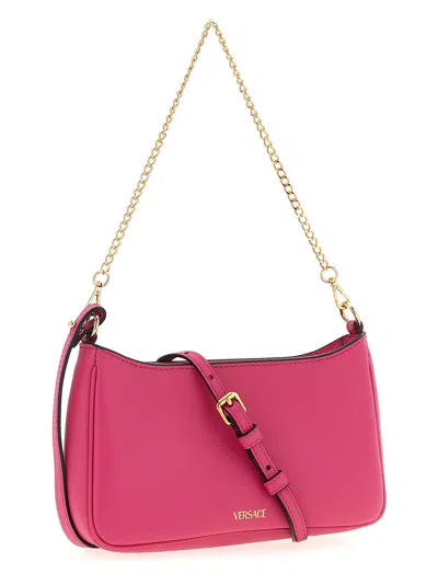 Versace La Medusa Calf-leather Crossbody Bag In Pink