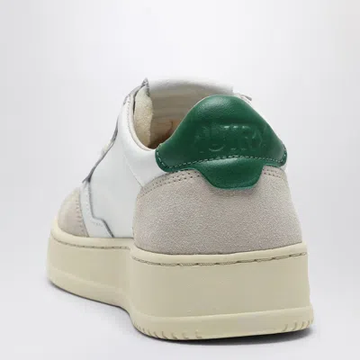 Autry Leather And Suede Sneakers With Rubber Sole In White