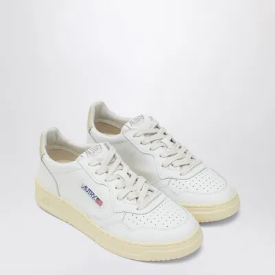 Autry Low-top Sneakers With Perforated Detailing And Rubber Sole In White