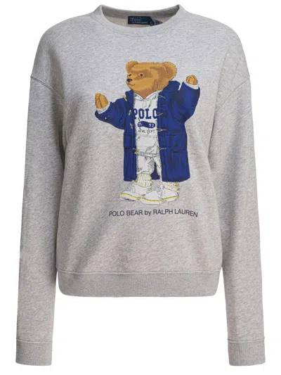 Polo Ralph Lauren Ls Cable Cn-long Sleeve-pullover Sweatshirts Grey In Gray