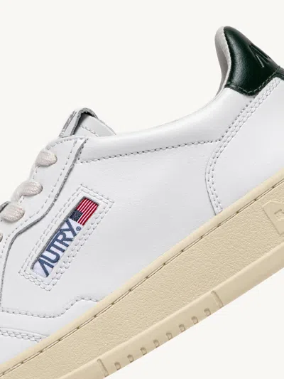 Autry Medalist Sneakers In White And Blue Leather In White