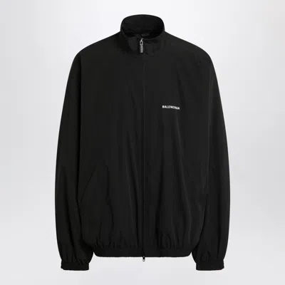 Balenciaga Oversized Windbreaker Jacket In Black