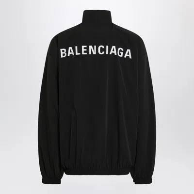 Balenciaga Oversized Windbreaker Jacket In Black