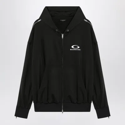 Balenciaga Black Zip-up Sweatshirt Loop Sports Icon