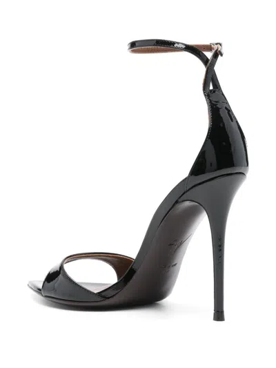 Giuseppe Zanotti Intriigo Patent Leather Sandals In Black