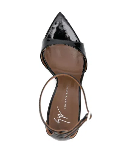 Giuseppe Zanotti Intriigo Patent Leather Sandals In Black