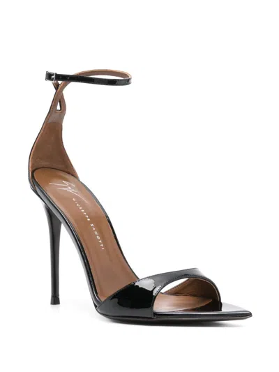 Giuseppe Zanotti Intriigo Patent Leather Sandals In Black
