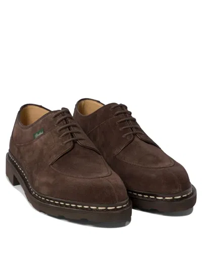 Paraboot Avignon Suede Derby Shoes In Brown