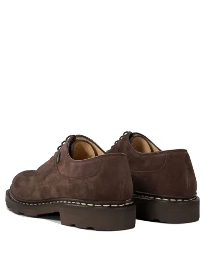 Paraboot Avignon Suede Derby Shoes In Brown