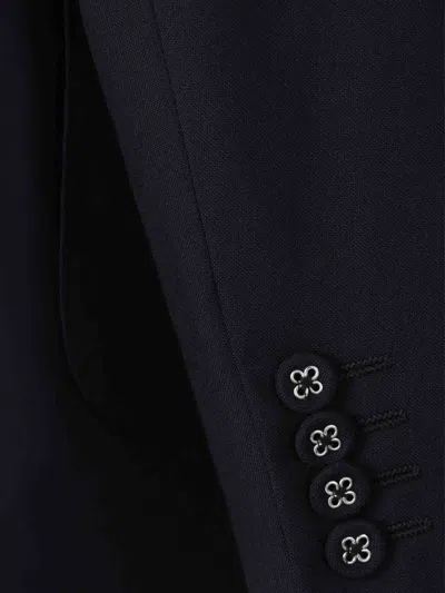Officine Generale Wool Single-breasted Blazer In Blue