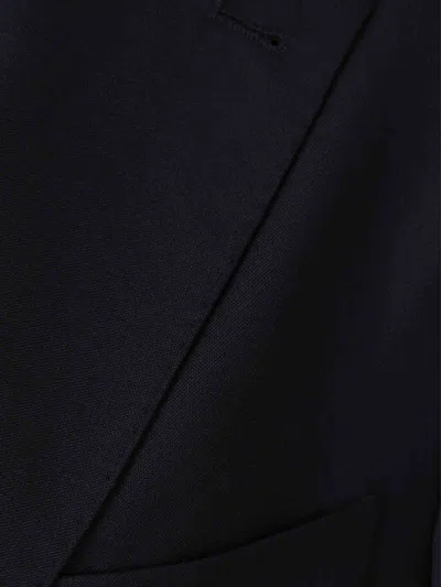 Officine Generale Wool Single-breasted Blazer In Blue