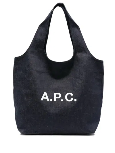 Apc A.p.c. Tote Ninon Bags In Blue