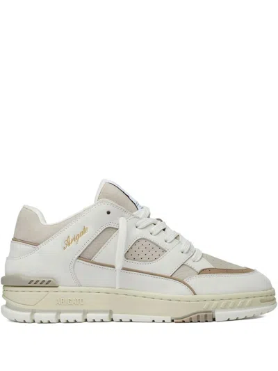 Axel Arigato Area Lo Beige Low Top Sneakers With Logo Patch On The Tongue And Chunky Sole In Leather Man In Neutral
