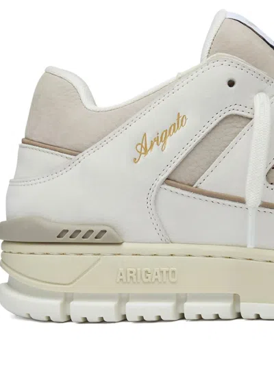 Axel Arigato Area Lo Beige Low Top Sneakers With Logo Patch On The Tongue And Chunky Sole In Leather Man In Neutral