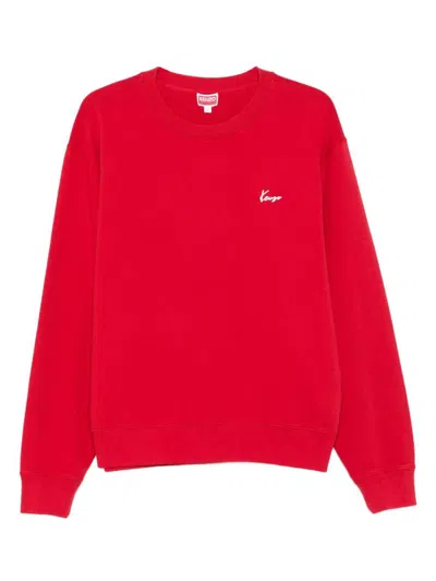 Kenzo Graphic Back Print Crewneck Sweater In Red
