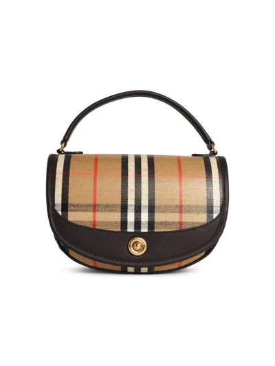 Burberry 'highlands' Sand Cotton Blend Crossbody Bag In Sand