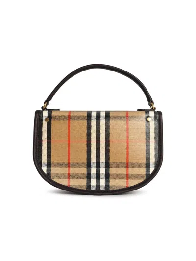 Burberry 'highlands' Sand Cotton Blend Crossbody Bag In Sand