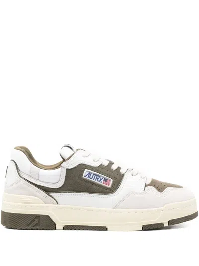 Autry Leather Panelled Trainers In Multi