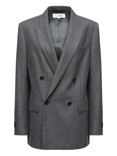 Mm6 Maison Margiela Vent Back Front Pockets Lapels Notched In Gray