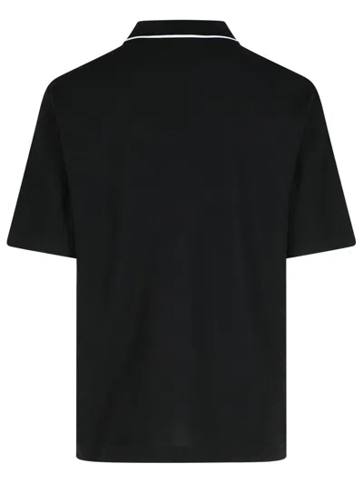 Dolce & Gabbana Polo Shirt In Piqué De Coton In Black