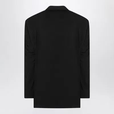 Balenciaga Tailored Jacket In Twill And Jersey In Black