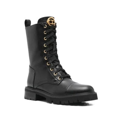 Twinset Rhinestone Embellished Oval T Boots