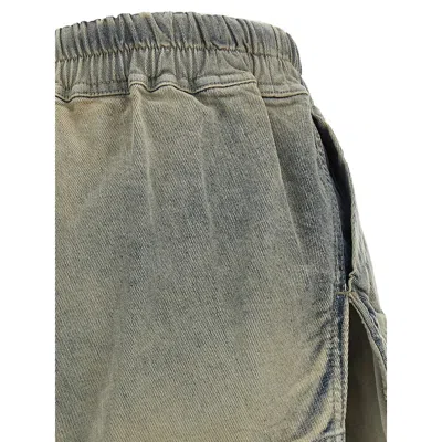 Rick Owens Drkshdw Fw25 Concordians Fog Denim Boxer Shorts In Gray