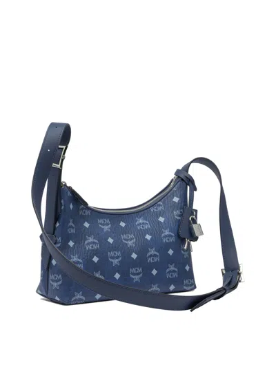 Mcm 'aren Hobo' Small Shoulder Bag In Blue