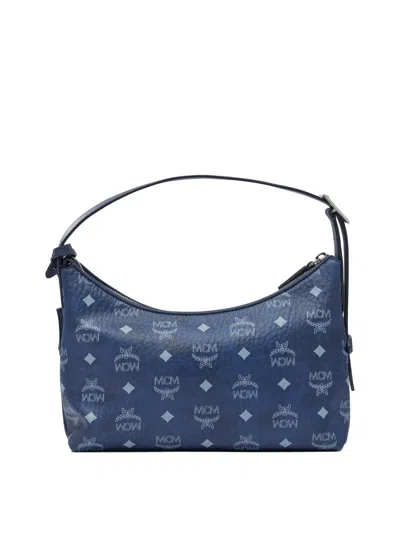Mcm 'aren Hobo' Small Shoulder Bag In Blue