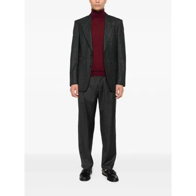 Fedeli Silk Sweaters In Burgundy