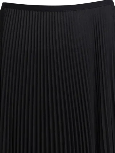 Semper Pleated Midi Skirt In Black