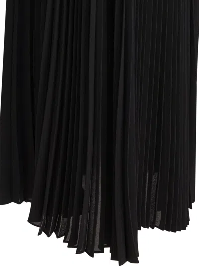 Semper Pleated Midi Skirt In Black