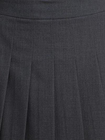 Semper Grey Elastane Skirt In Black