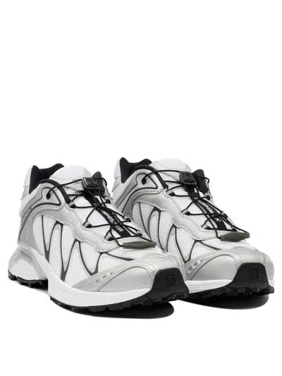 Salomon White Rubber Sneakers In Gray
