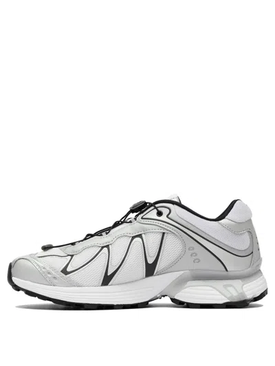 Salomon White Rubber Sneakers In Gray