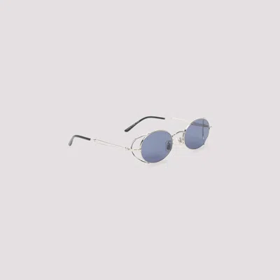 Jean Paul Gaultier Round Frame Sunglasses With Side Cut-out Detail In Blue