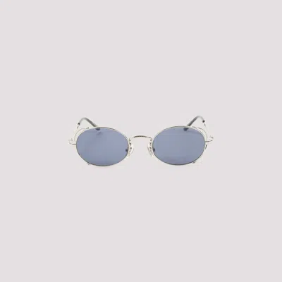 Jean Paul Gaultier Round Frame Sunglasses With Side Cut-out Detail In Blue