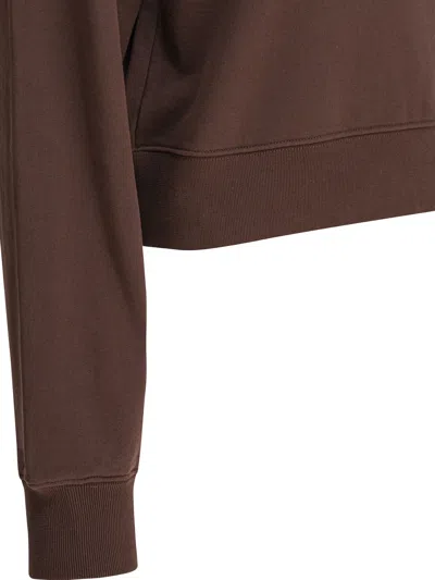 Jacquemus Le Hoodie Gros Grain Hooded Cotton Sweatshirt In Brown