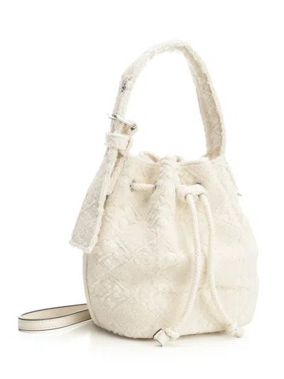 Tory Burch T Monogram Terry Mini Bucket Bag Handbags Beige