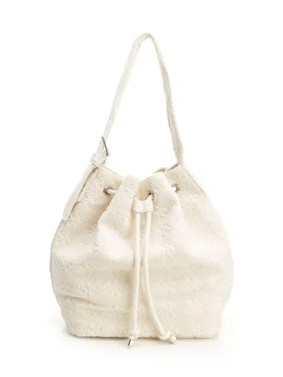 Tory Burch T Monogram Terry Oversized Bucket Bag Handbags Beige