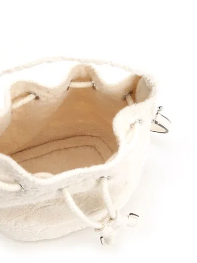 Tory Burch T Monogram Terry Mini Bucket Bag Handbags Beige