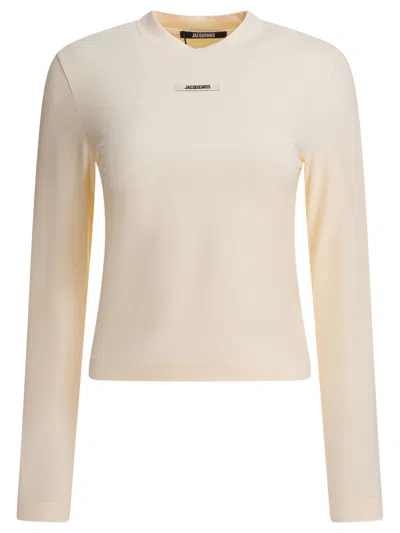 Jacquemus T-shirts Beige In Gold