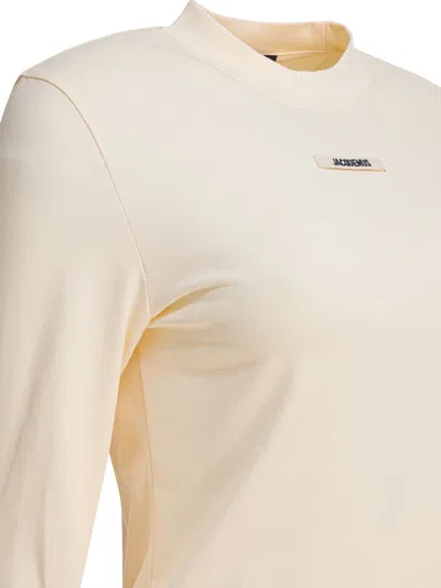 Jacquemus T-shirts Beige In Gold