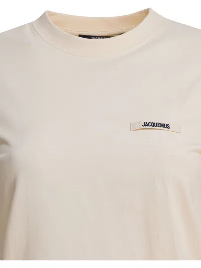 Jacquemus Le Tshirt Gros Grain Short Sleeve In Gold