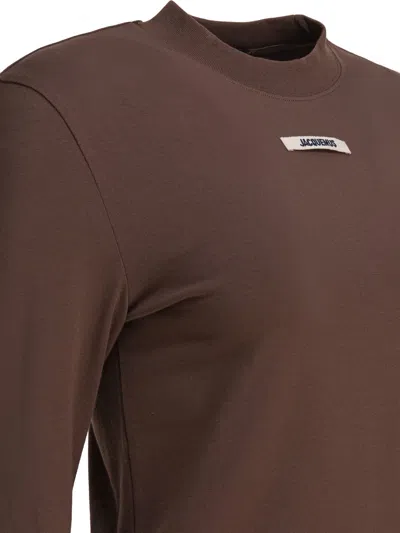 Jacquemus T-shirts Brown In Brown