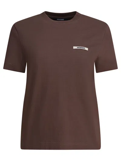 Jacquemus T-shirts In Brown