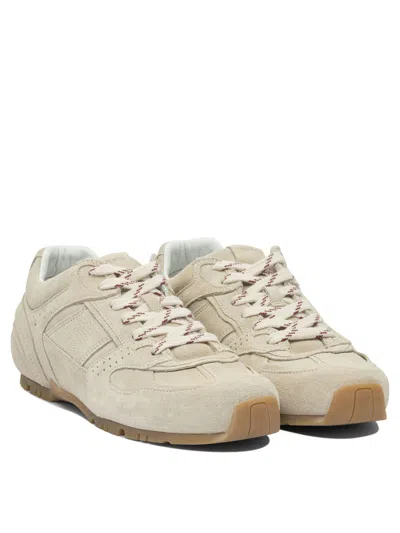 Alohas Suede Lace-up Sneakers In Neutral